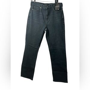 Banana Republic Premium Denim Dark Wash High Rise Straight Ankle Jeans 32" L